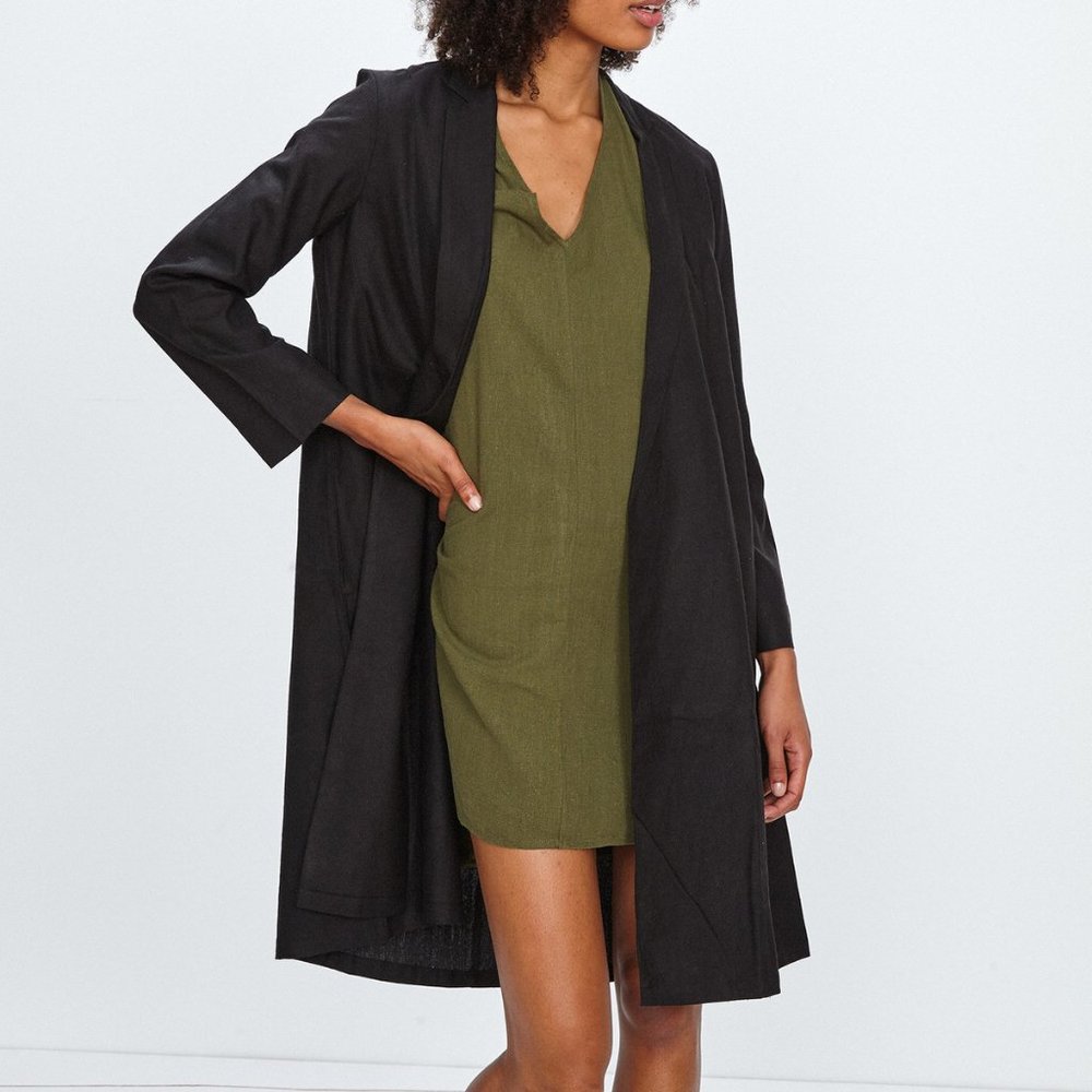 Ali Golden Raw Silk Duster